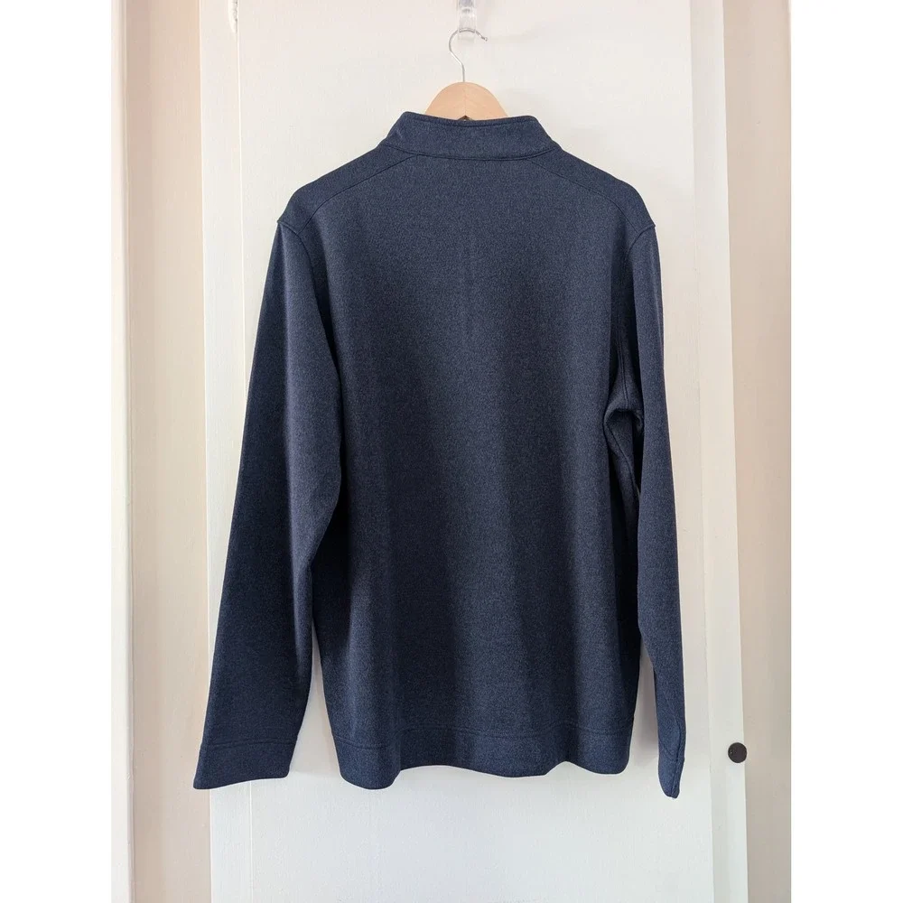 Peter Millar Navy Blue Heather Quarter Zip Pullover Sweater Men's L Gorpcore